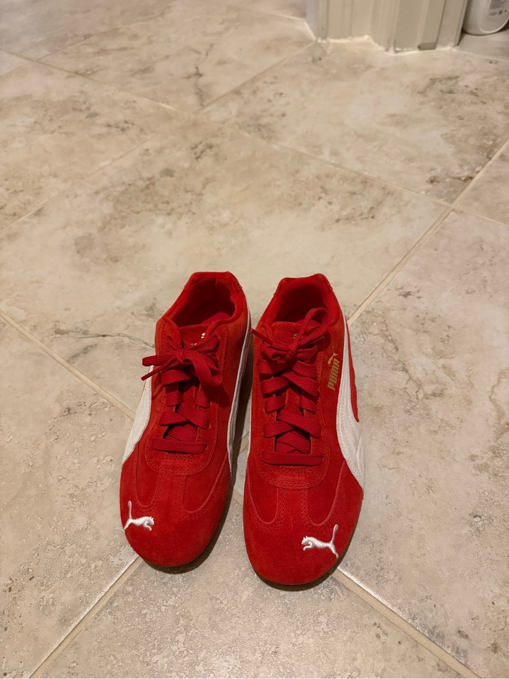 Puma Women’s Red Suede Classic Sneakers